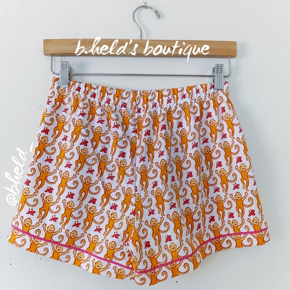 Roller Rabbit Monkey Polo Pajamas in Orange Monkey Size X-Small XS Brand New NWT - Picture 13 of 16